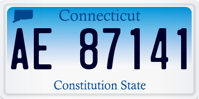 CT license plate AE87141