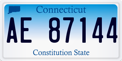 CT license plate AE87144