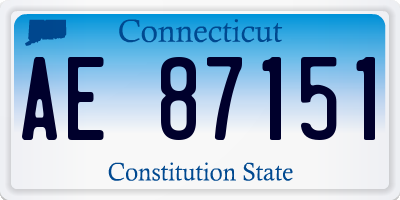 CT license plate AE87151