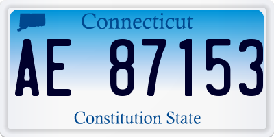 CT license plate AE87153