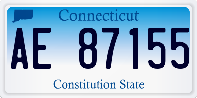 CT license plate AE87155