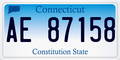CT license plate AE87158