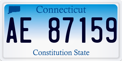CT license plate AE87159
