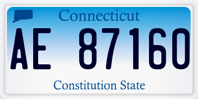 CT license plate AE87160