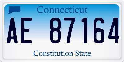CT license plate AE87164