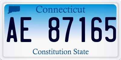 CT license plate AE87165