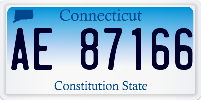 CT license plate AE87166