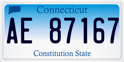 CT license plate AE87167