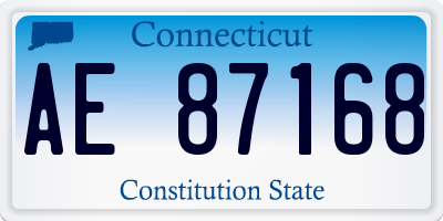 CT license plate AE87168