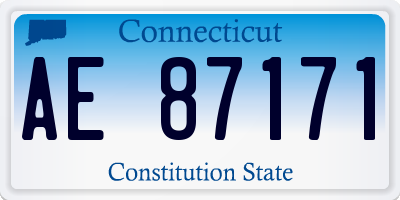 CT license plate AE87171