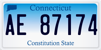 CT license plate AE87174