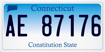 CT license plate AE87176