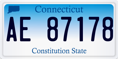 CT license plate AE87178