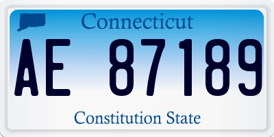 CT license plate AE87189