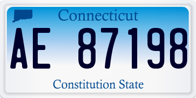 CT license plate AE87198