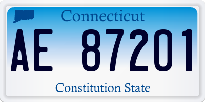 CT license plate AE87201