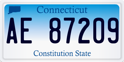CT license plate AE87209