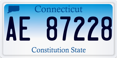 CT license plate AE87228