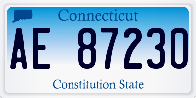 CT license plate AE87230