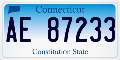 CT license plate AE87233