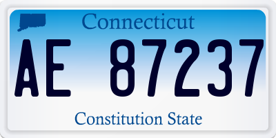 CT license plate AE87237