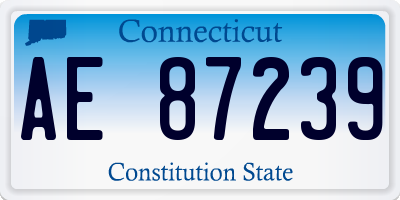 CT license plate AE87239