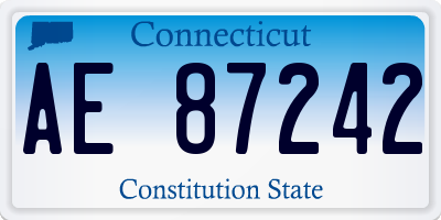 CT license plate AE87242