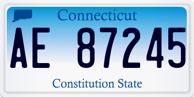 CT license plate AE87245