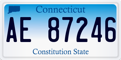CT license plate AE87246