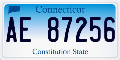 CT license plate AE87256