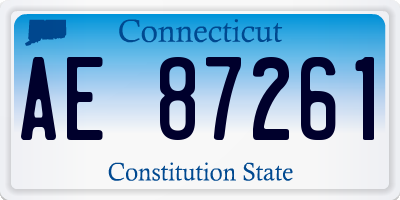 CT license plate AE87261
