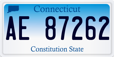 CT license plate AE87262