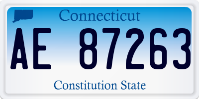 CT license plate AE87263