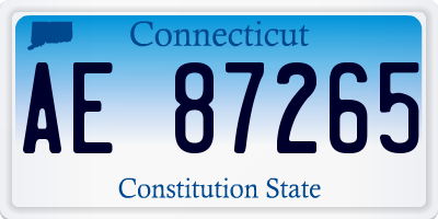 CT license plate AE87265