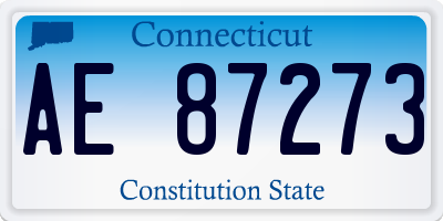 CT license plate AE87273