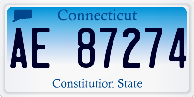 CT license plate AE87274