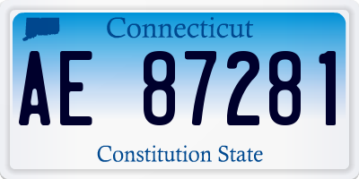 CT license plate AE87281