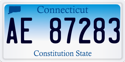 CT license plate AE87283