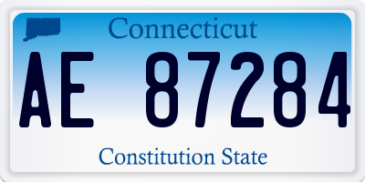 CT license plate AE87284