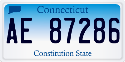 CT license plate AE87286