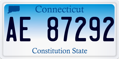 CT license plate AE87292