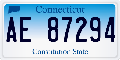 CT license plate AE87294
