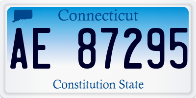 CT license plate AE87295