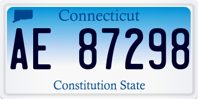 CT license plate AE87298