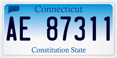 CT license plate AE87311