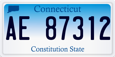 CT license plate AE87312