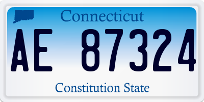 CT license plate AE87324