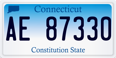 CT license plate AE87330