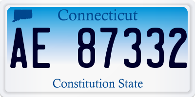 CT license plate AE87332