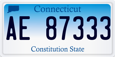 CT license plate AE87333